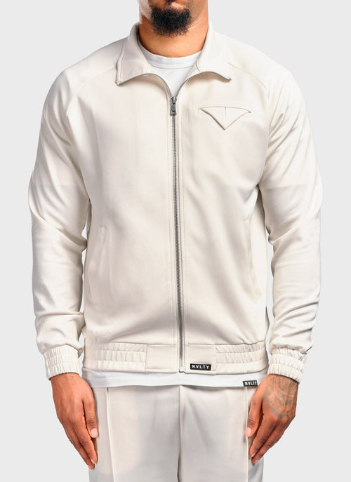 Pocket Square Track Jacket - Ivory
