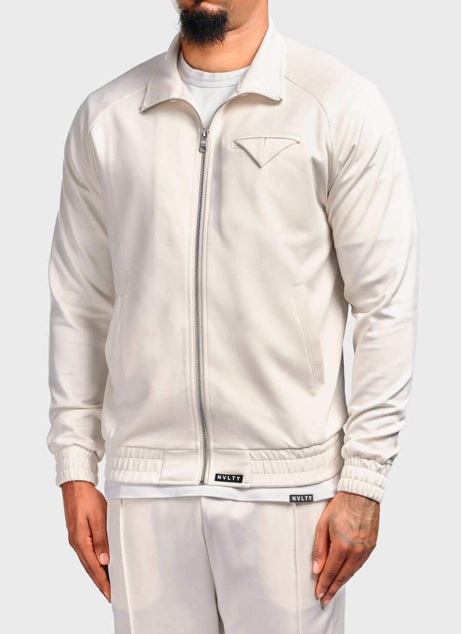 Pocket Square Track Jacket - Ivory