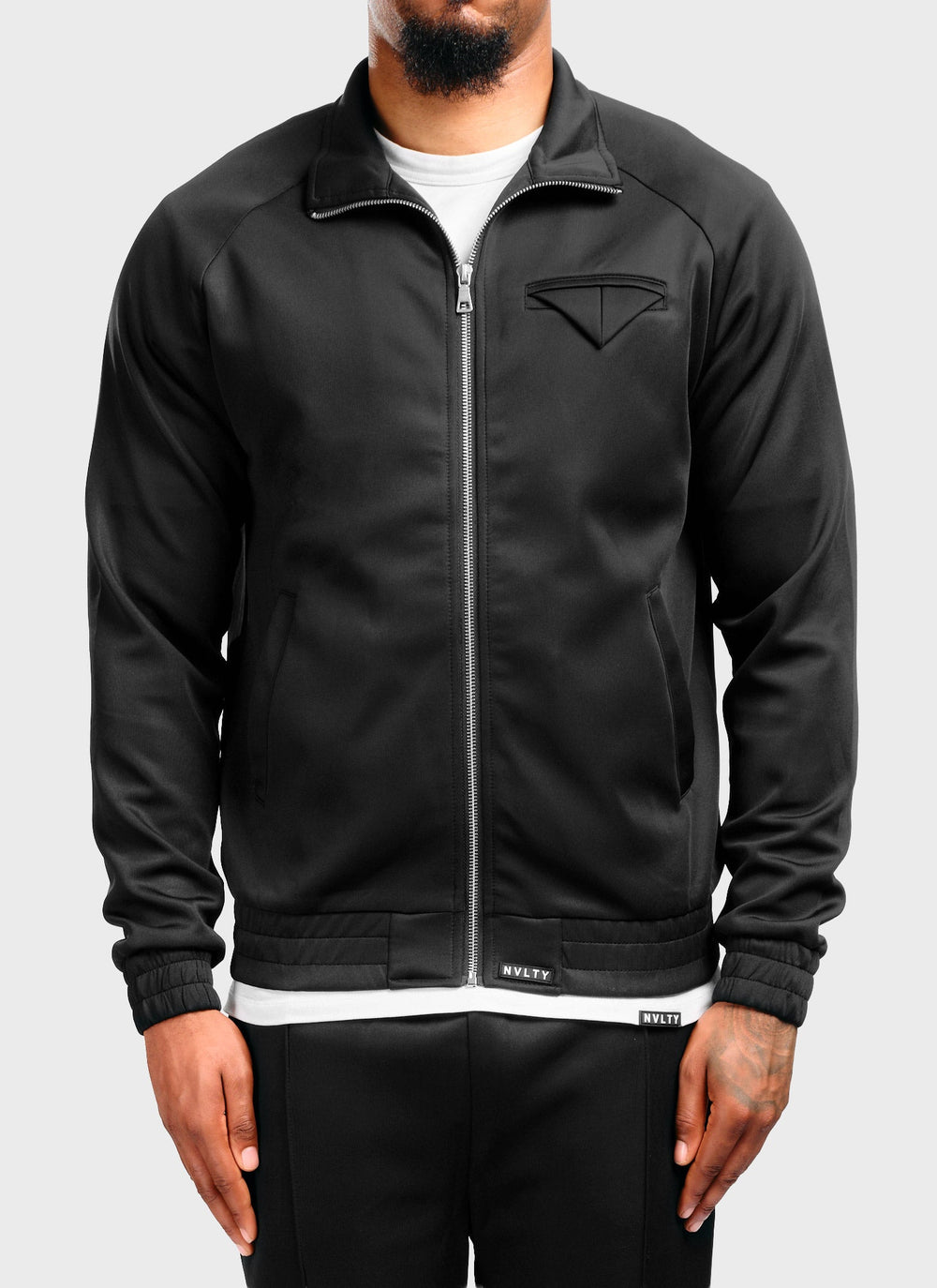 Pocket Square Track Jacket - Black