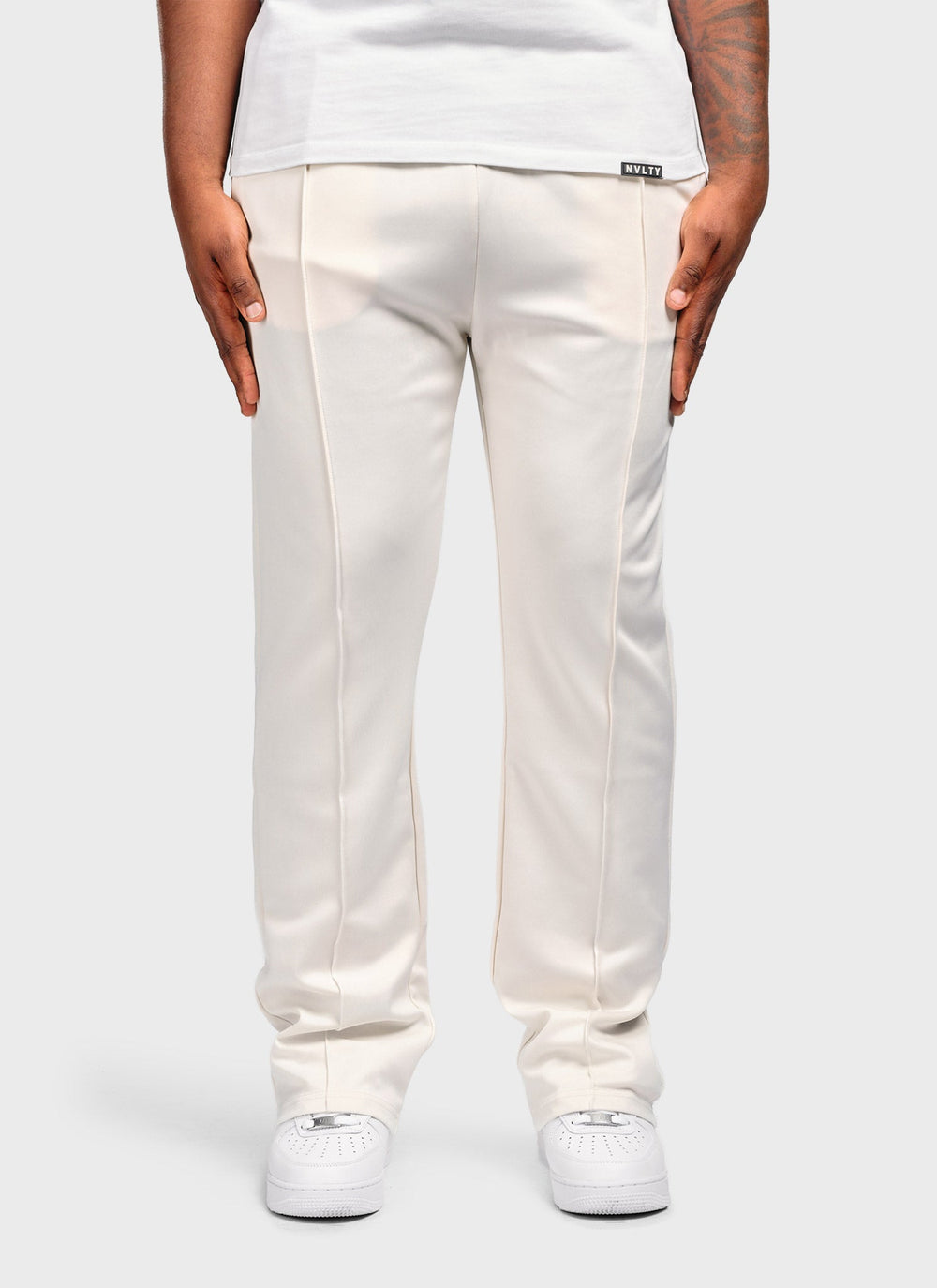 Pleat Track Pants - Ivory
