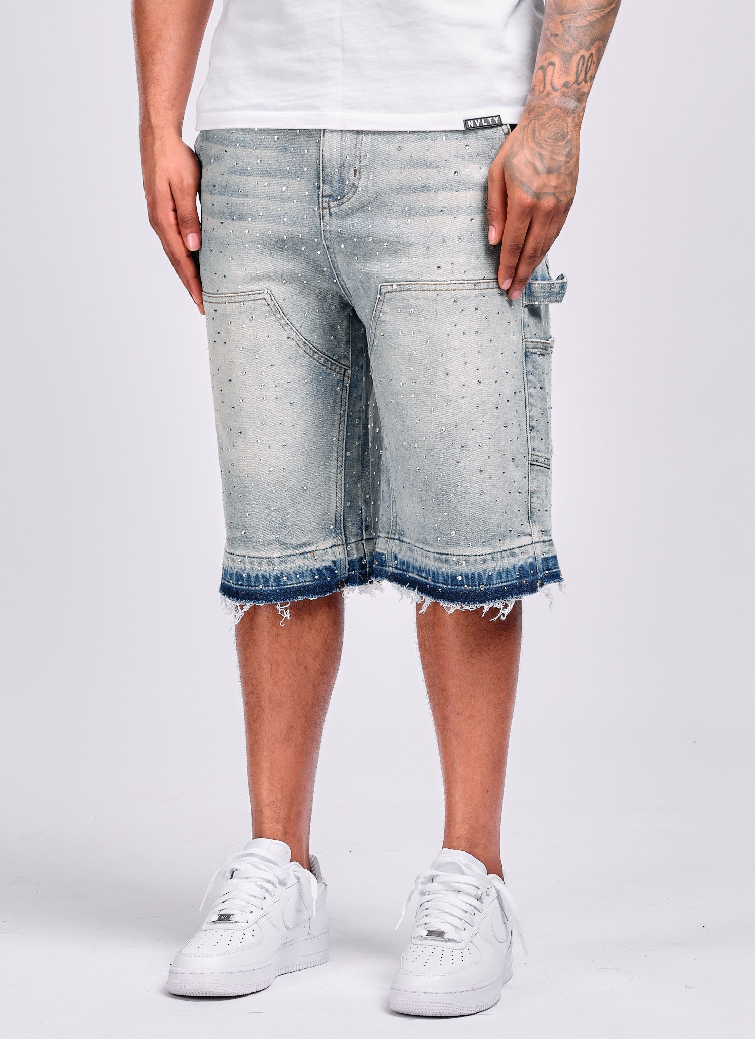 Vintage Flooded VVS Carpenter Denim Shorts - Blue