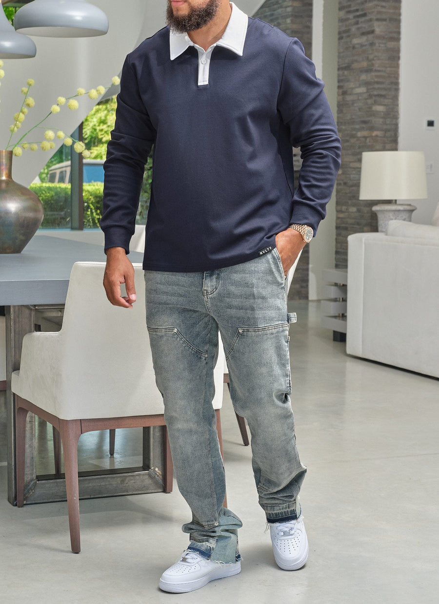 Luxe Rugby Shirt - Navy