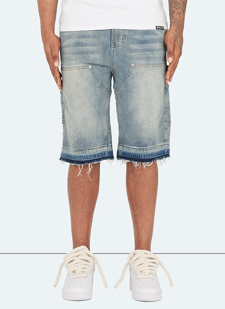 Vintage Carpenter Denim Shorts - Blue