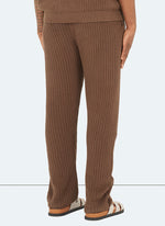 Crochet Knit Trousers - Brown