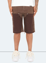 Vintage Carpenter Denim Shorts - Brown