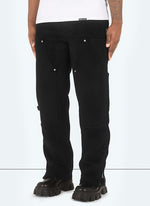 Heavyweight Wool Carpenter Rivet Pants - Black