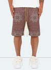 Paisley Shorts - Brown