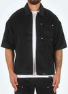 Heavyweight Wool Rivet Shirt - Black