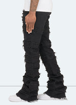 Vintage Flare Thread Jeans - Black