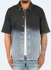 Vintage Deep Fade Denim Shirt - Blue