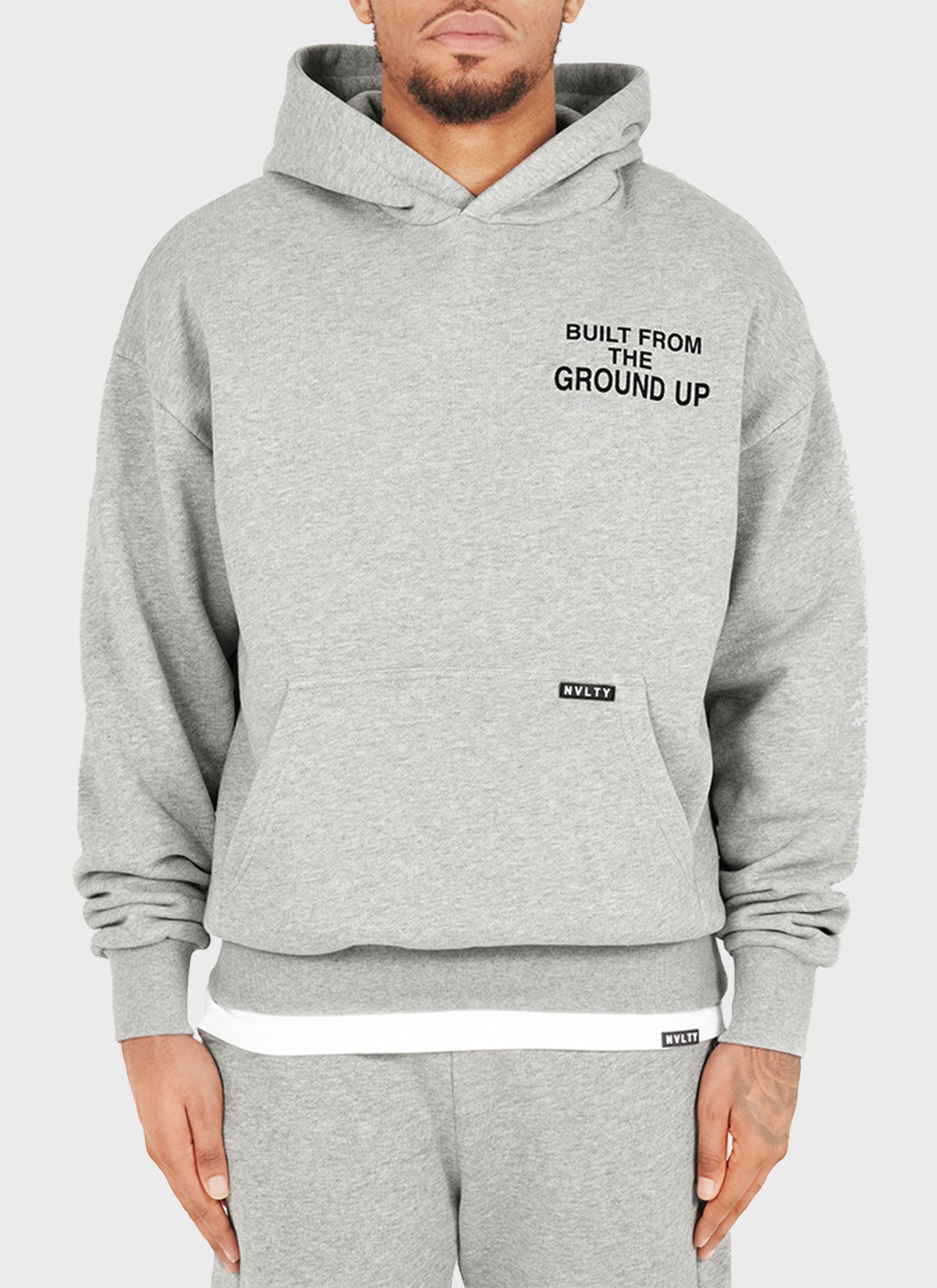 Sweat à capuche Built From The Ground Up - Gris