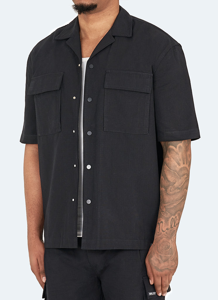 Chemise Cargo Vintage - Noir