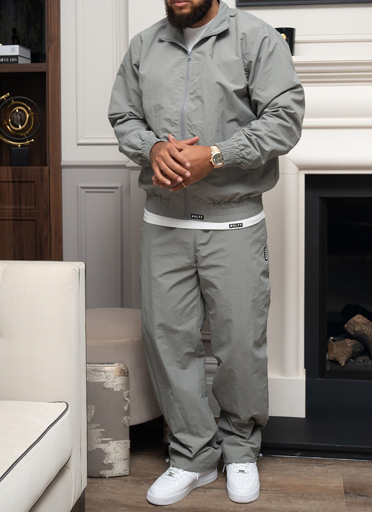 Heavyweight Shell Track Pants - Grey