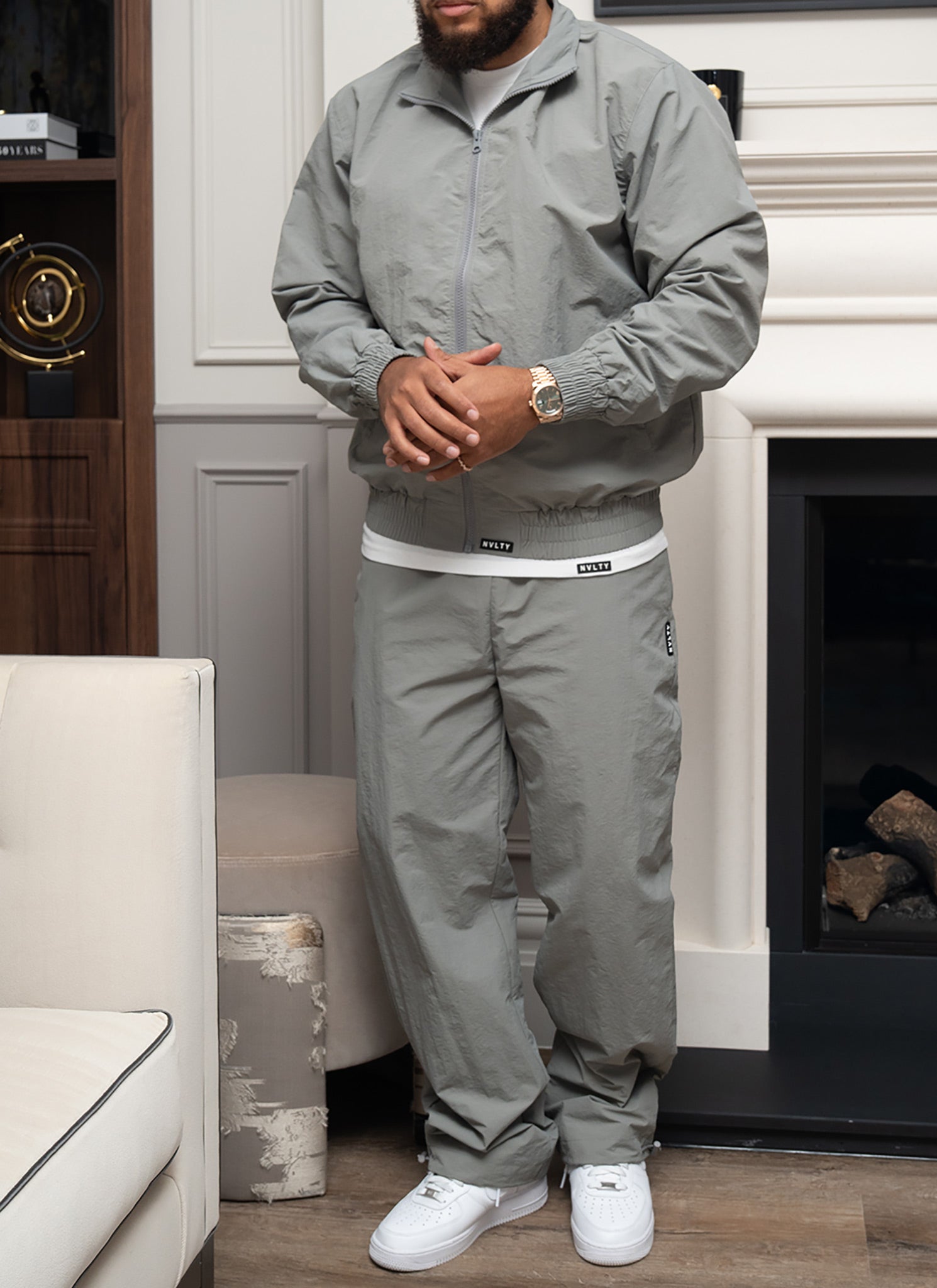 Heavyweight Luxe Track Jacket - Grey