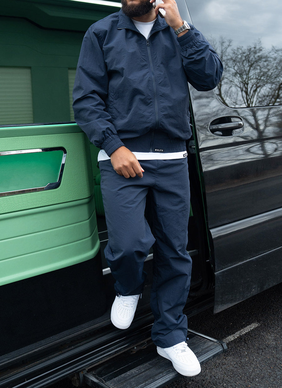 Heavyweight Shell Track Jacket - Navy