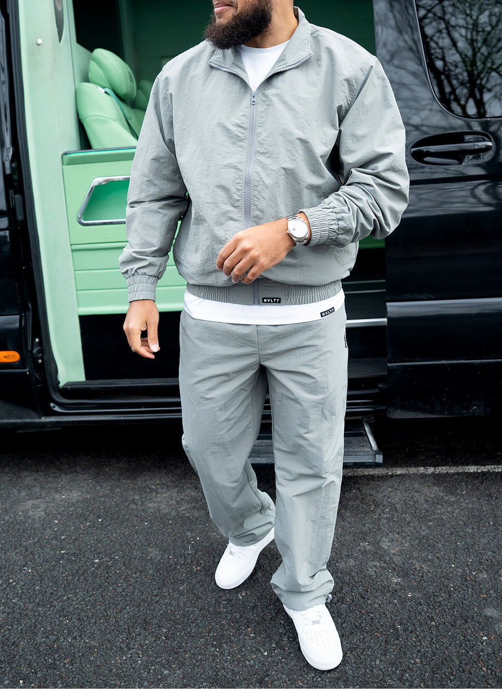 Heavyweight Shell Track Pants - Grey