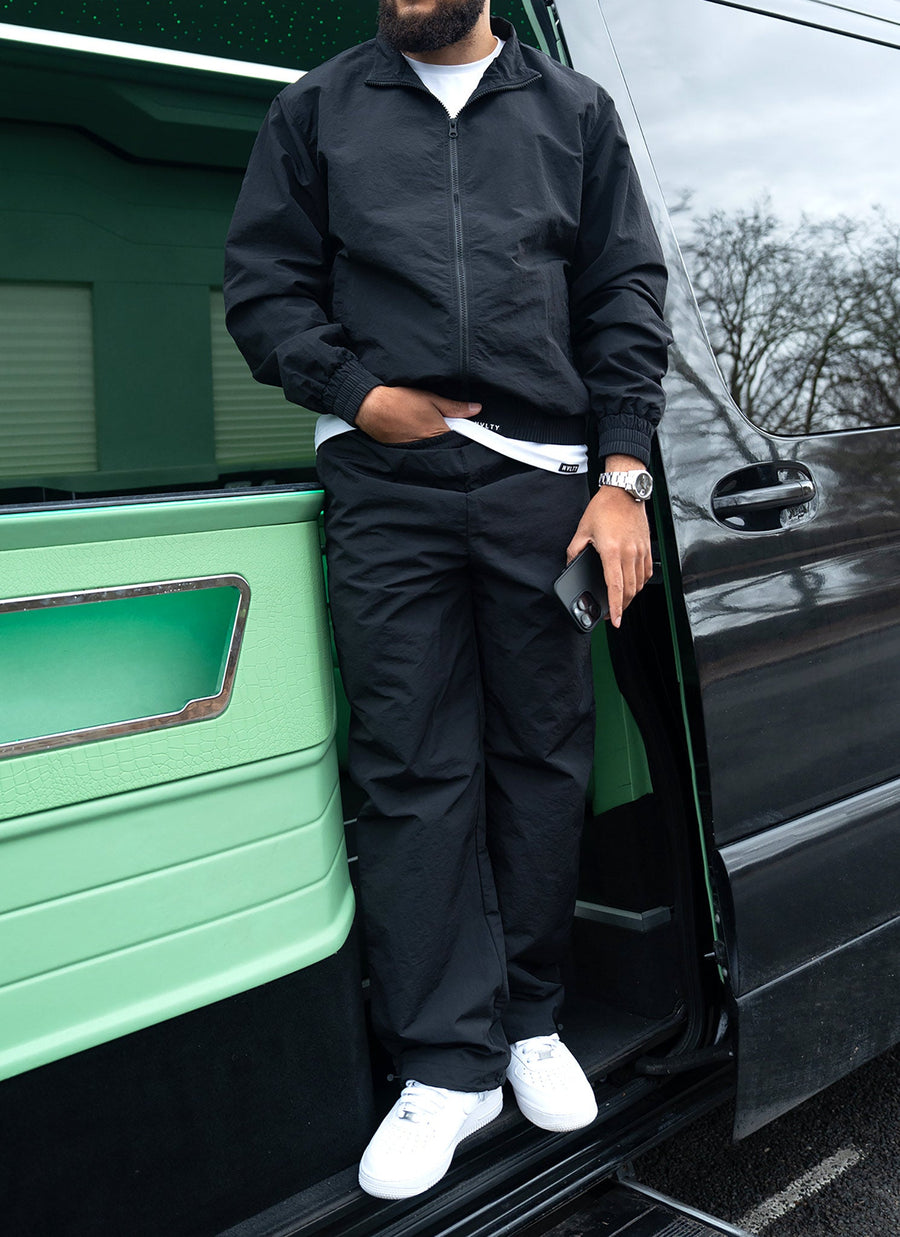 Heavyweight Shell Track Jacket - Black