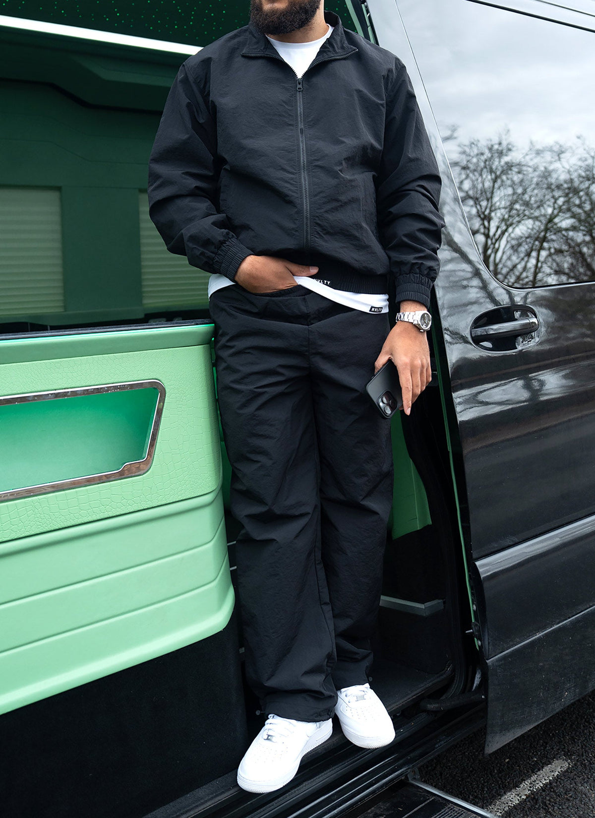 Heavyweight Shell Track Pants - Black