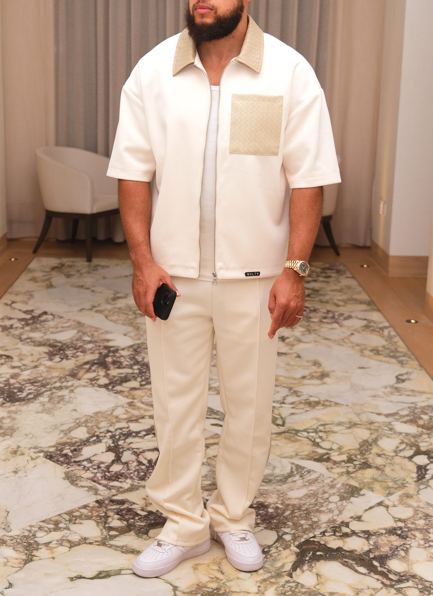 Twill Interlock Shirt - Ivory