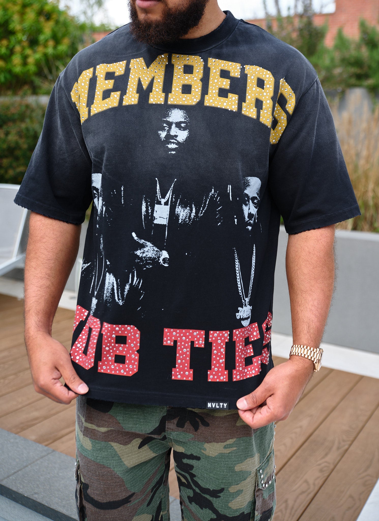 Members Mob Ties T-Shirt - Black