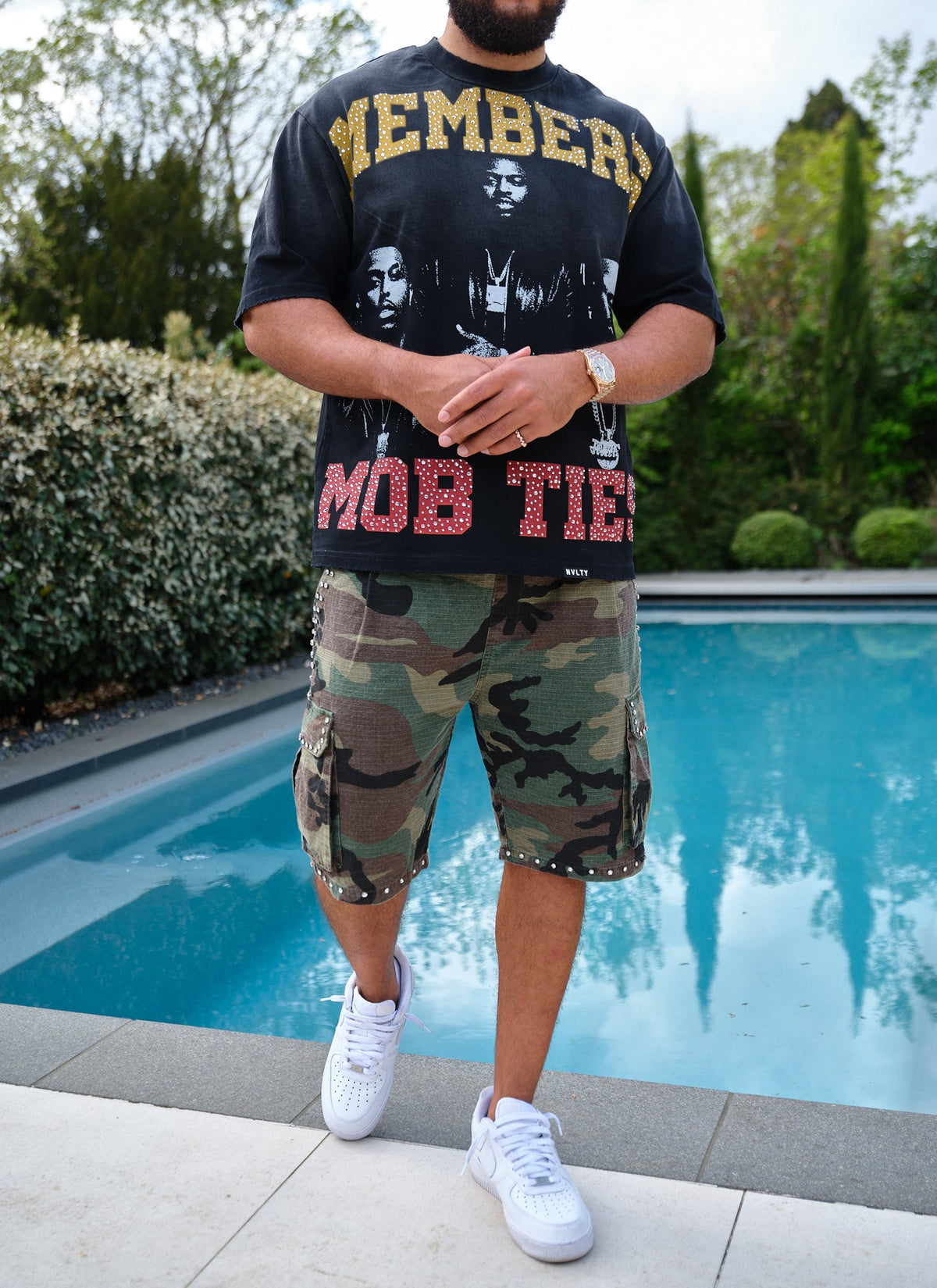Members Mob Ties T-Shirt - Black