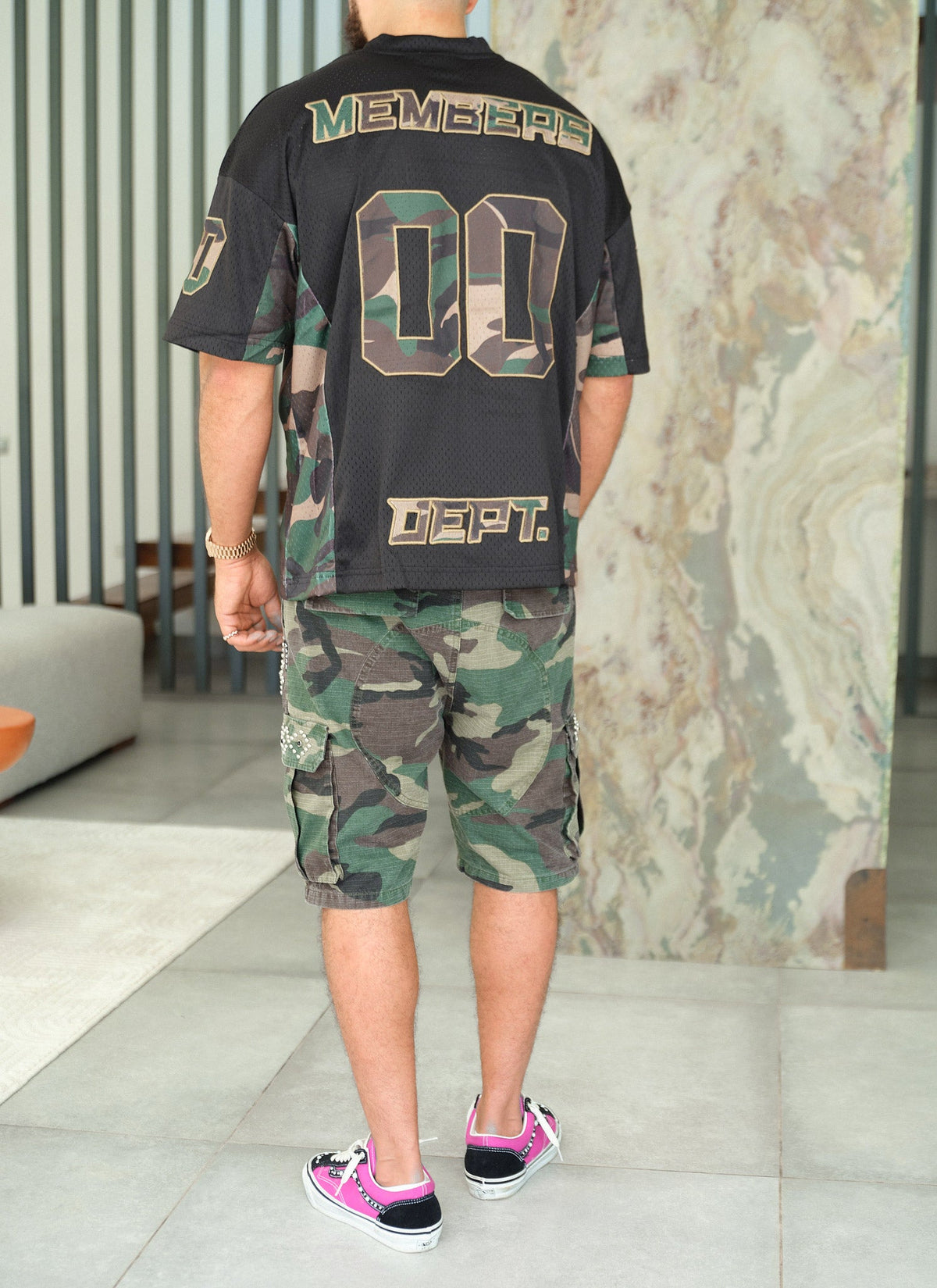 Members Camo Jersey - Black