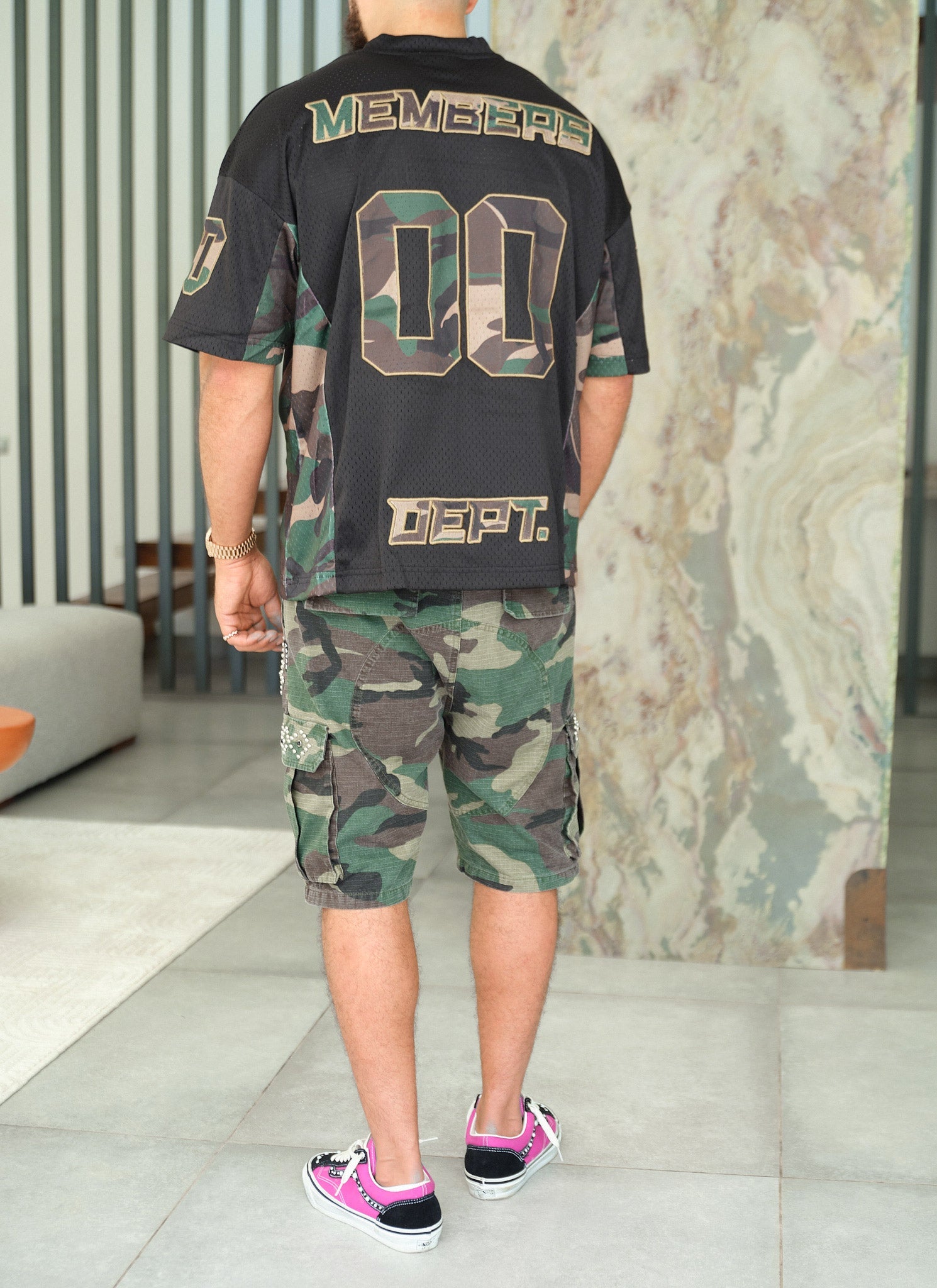 Members Camo Jersey - Black