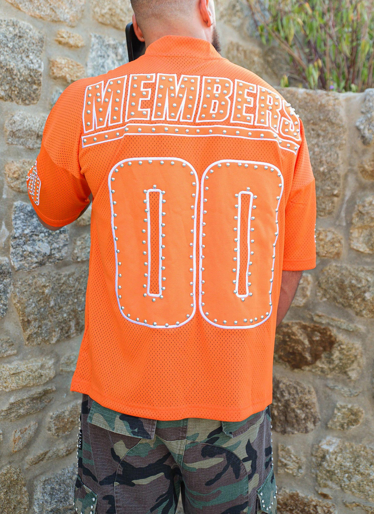 Members Studded Jersey - Orange