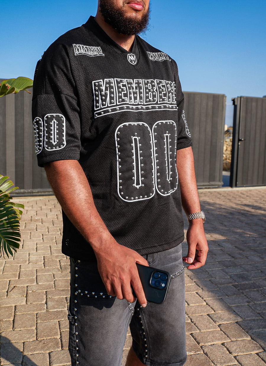 Members Studded Jersey - Black