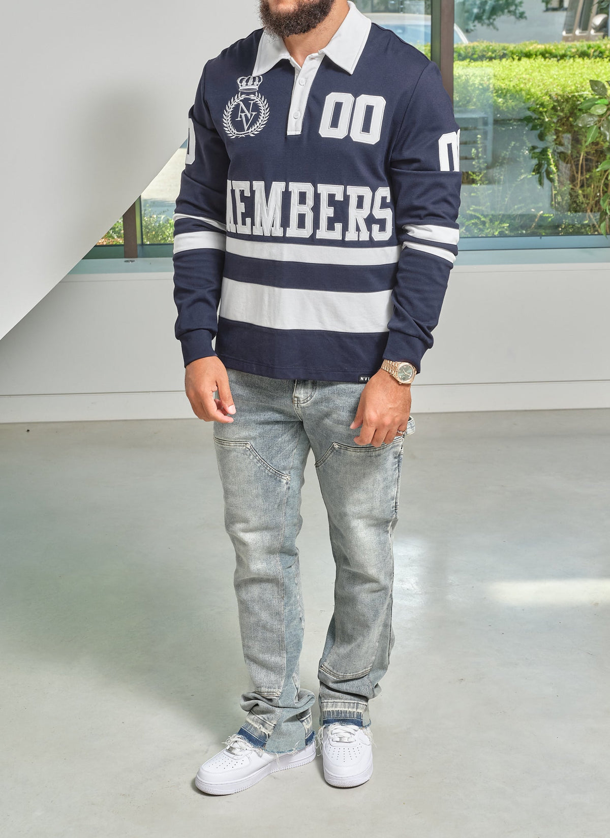 Members Royal Rugby Shirt - Navy