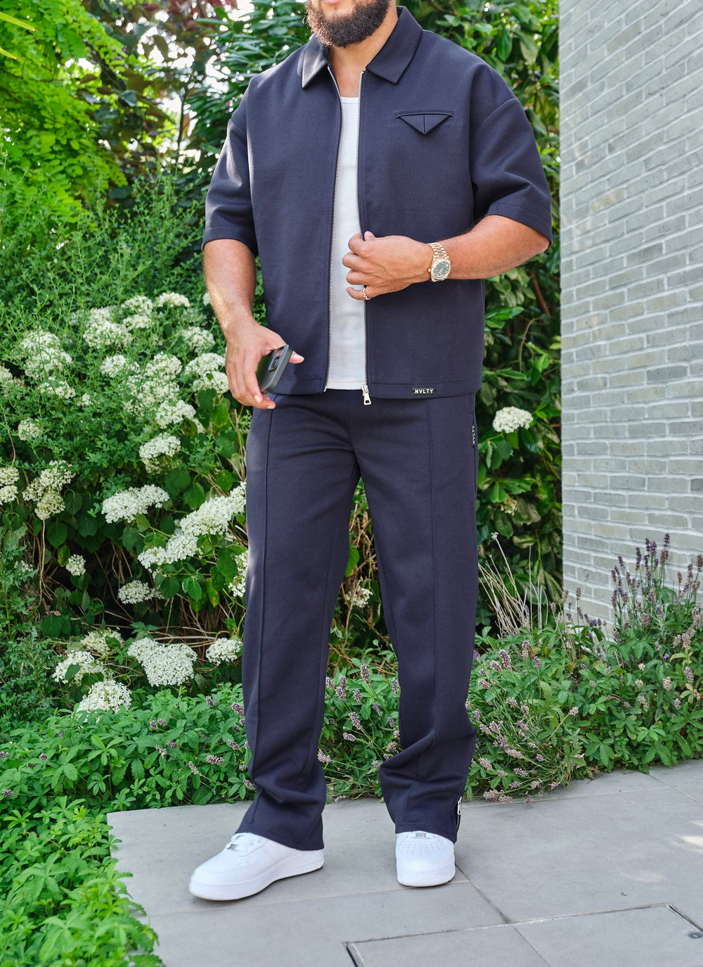 Twill Pocket Square Shirt - Navy
