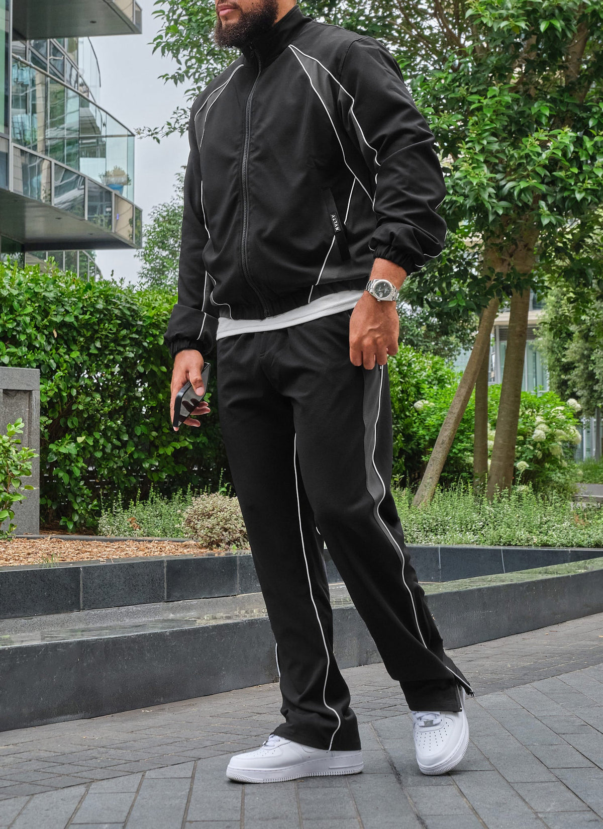 Athletic Track Pants - Black