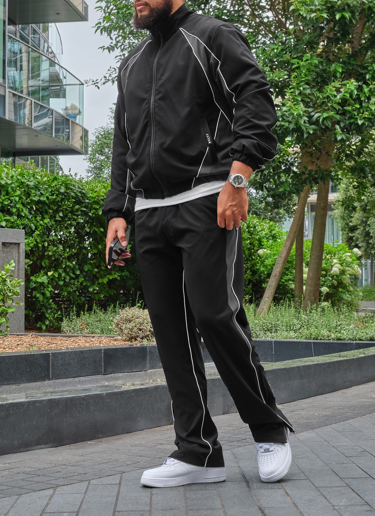 Athletic Track Pants - Black