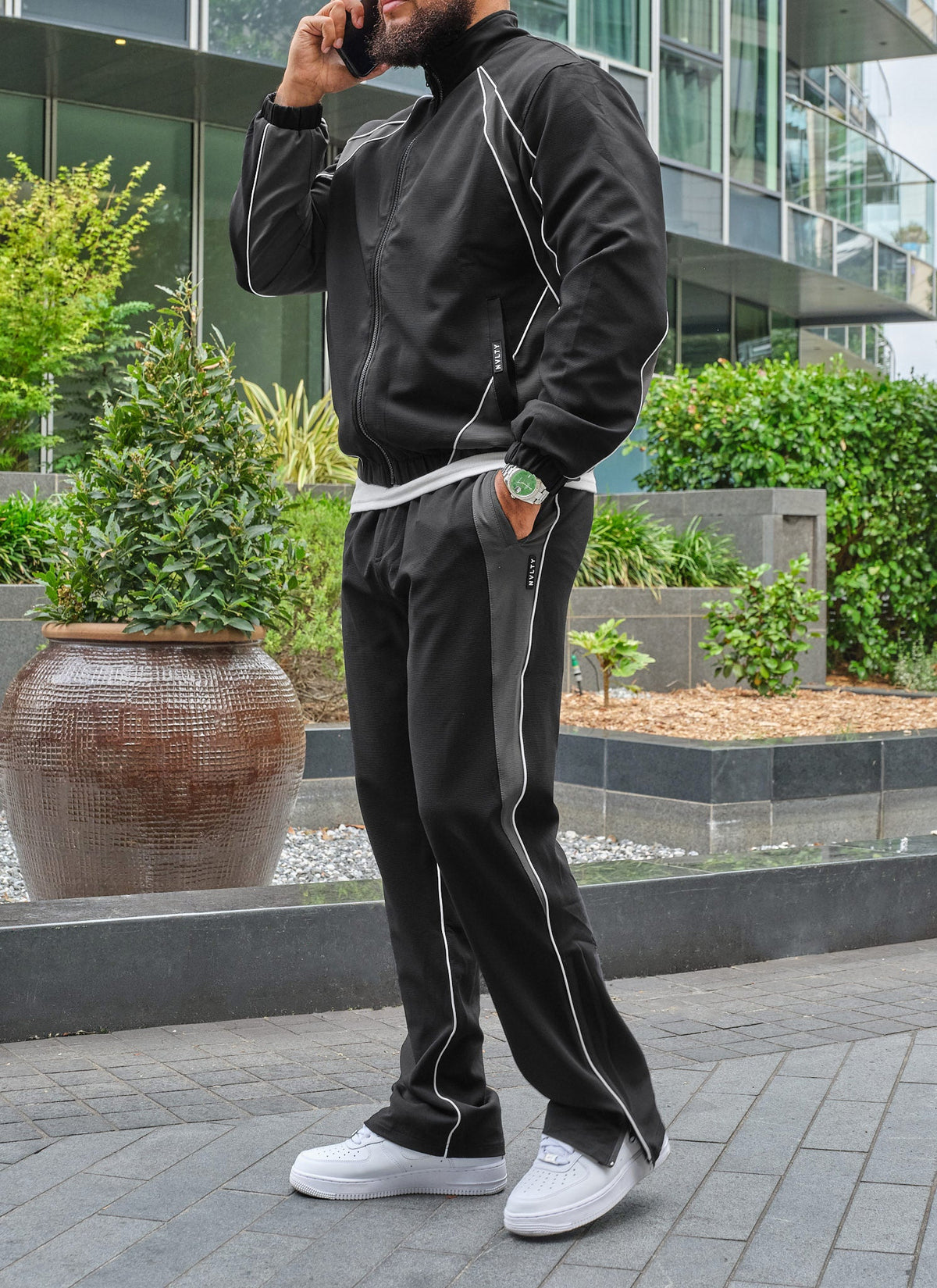 Athletic Track Pants - Black