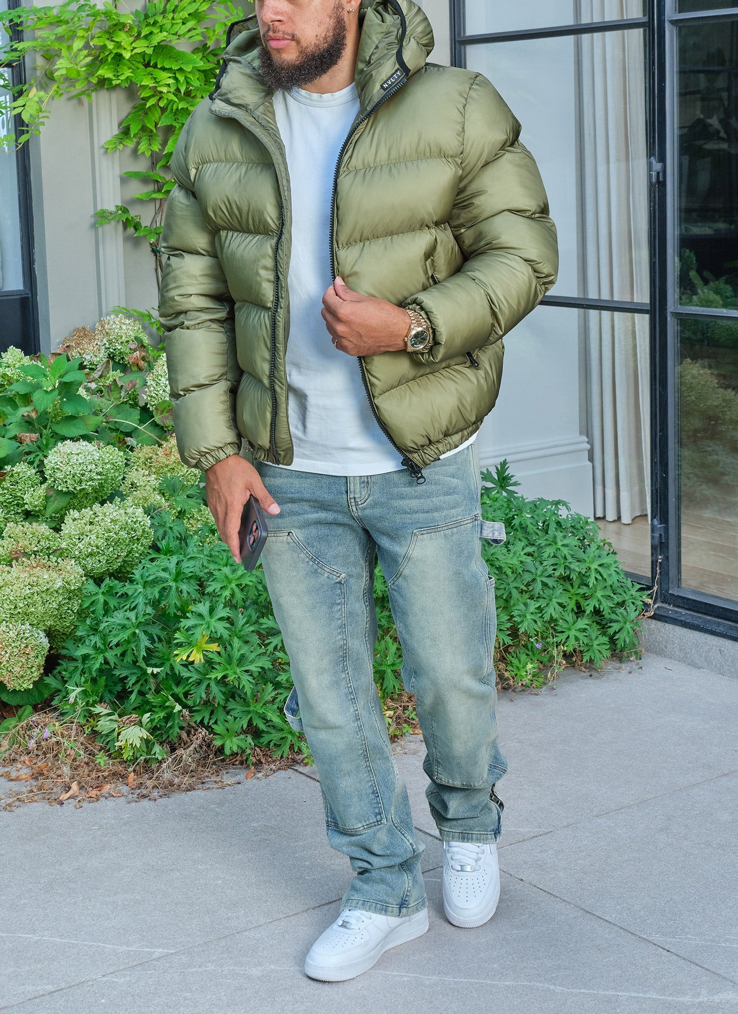 Luxe Puffer Jacket - Khaki