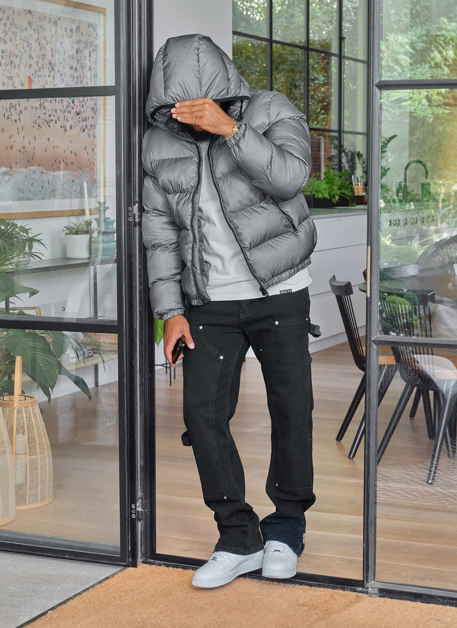 Luxe Puffer Jacket - Charcoal Grey