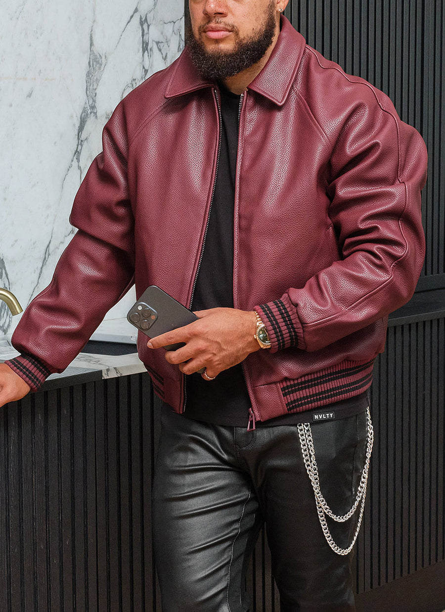 Aviator Jacket - Wine