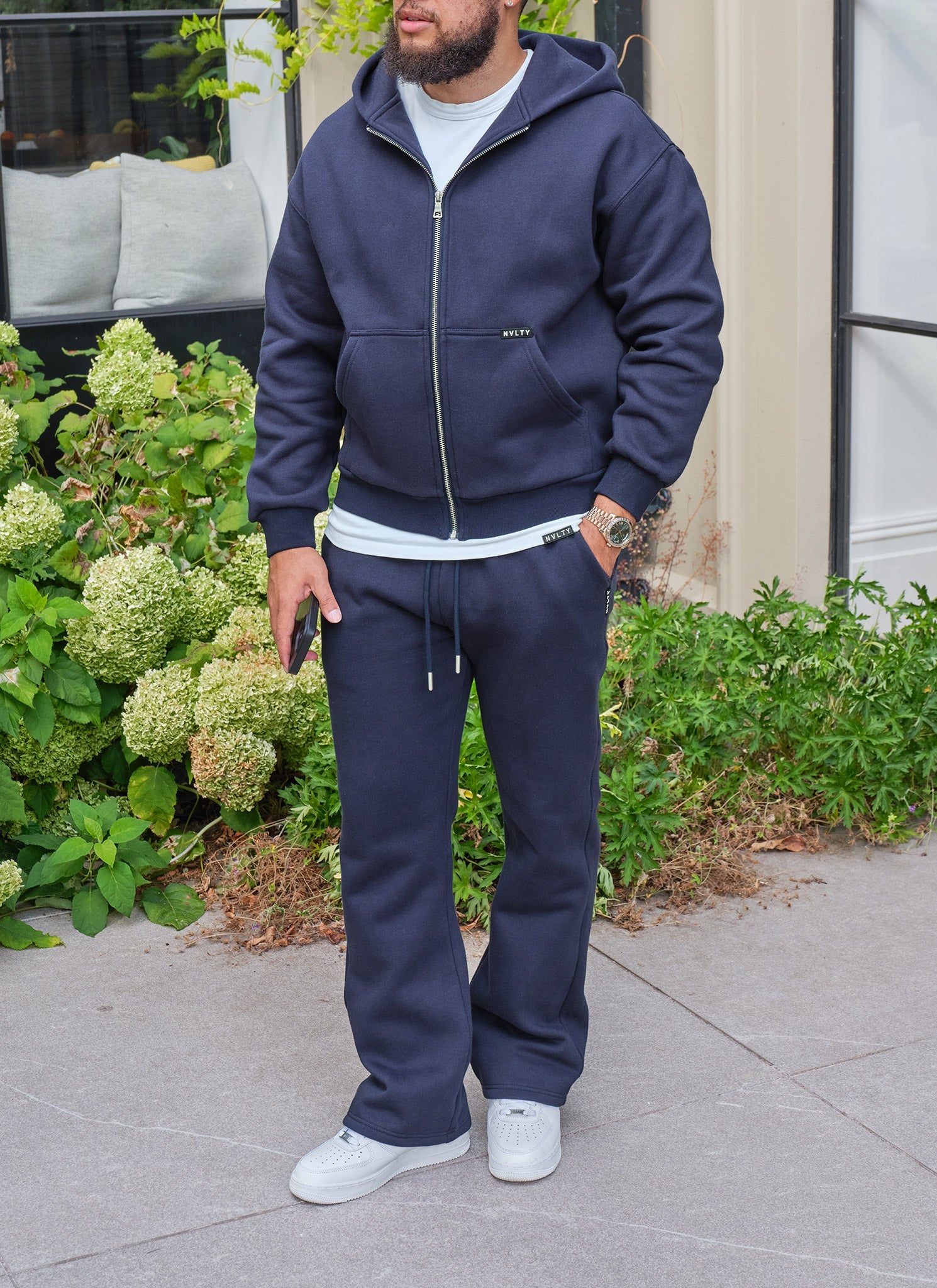 Heavyweight Luxe Zip Hoodie - Navy