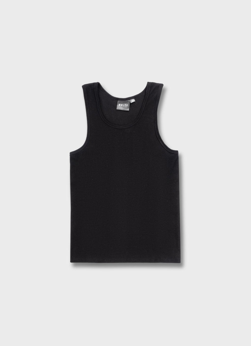 Essential Heavy Ribbed Vest - Black