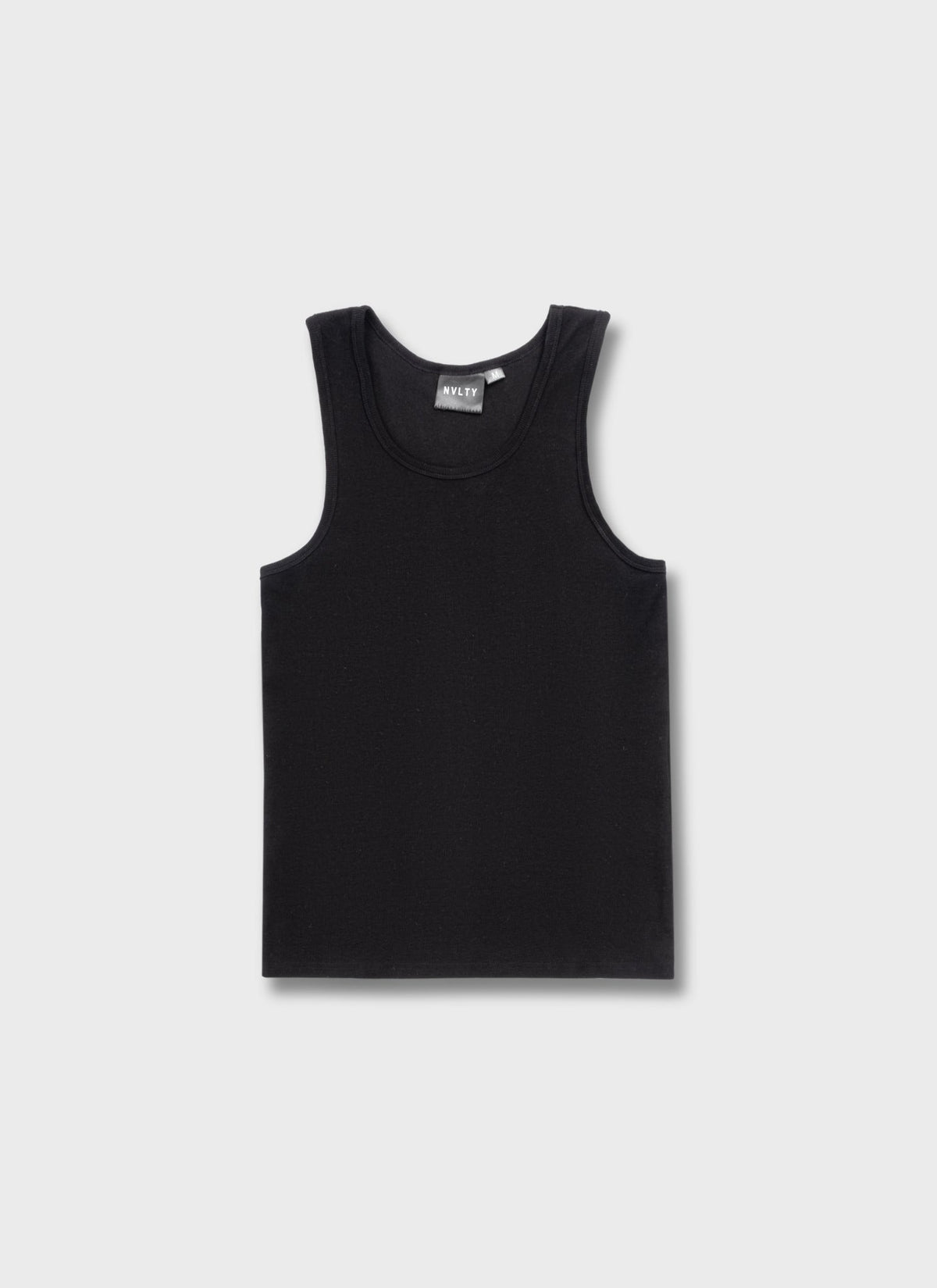 Essential Heavy Ribbed Vest - Black