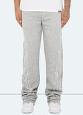 Vintage Flare Flame Joggers - Grey