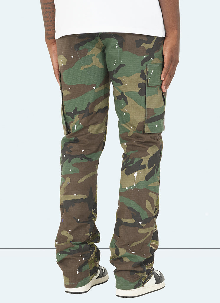 Vintage Flare Cargos – Tarnfarbe