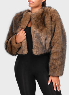 Fur Jacket - Brown