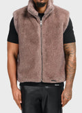Fur Vest - Taupe