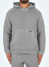 Heavyweight Knitted Hoodie - Grey