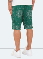 Short en maille Paisley - Vert