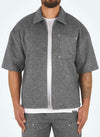 Heavyweight Wool Rivet Shirt - Grey