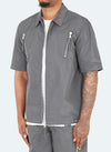 Nylon Zipper Shirt - Grey