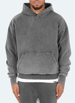 Heavyweight Essential Hoodie - Washed Black