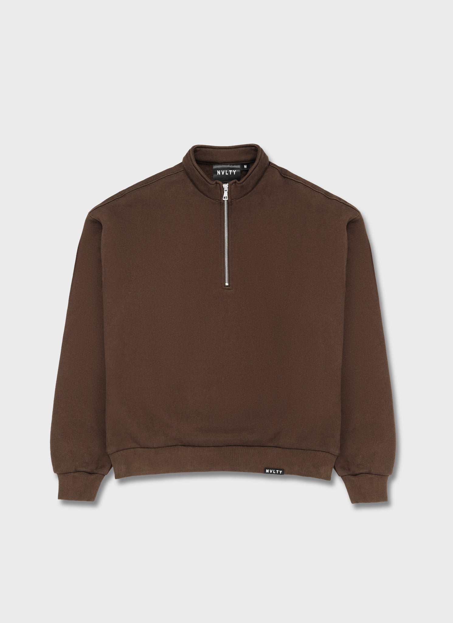Heavyweight Luxe Quarter Zip - Brown